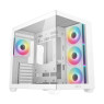  DeepCool CG530 4F ATX Computer Case, 4x 120mm Pre-Installed aRGB Fans, Up to 360mm Radiator & Up to 10x Max Fan Support, ABS + SPCC + Tempered Glass materials, White | R-CG530-WHADA4-G-1